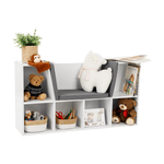 Casa si Gradina - Mobilier - Mobilier copii - Mobilier camera copiilor - Biblioteca pentru copii cu scaune, alb/gri, FERIA - Infinity.ro