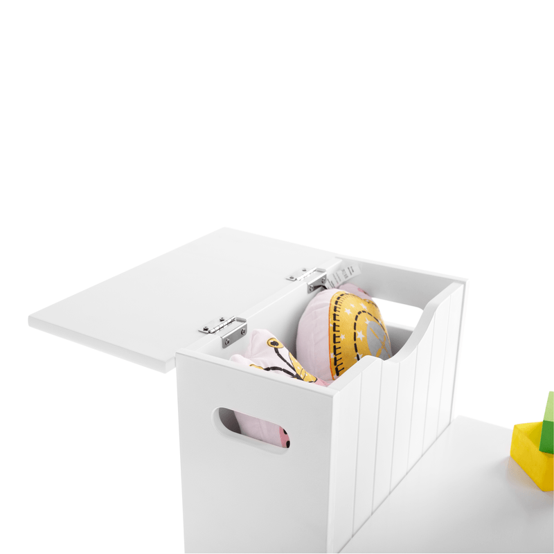 Casa si Gradina - Mobilier - Mobilier copii - Mobilier camera copiilor - Scari pentru copii cu spatiu de depozitare, alb, HURLEY - Infinity.ro