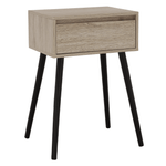 Casa si Gradina - Mobilier - Comode si corpuri - Noptiere - Noptiera / masa, stejar / negru, ALYSANDRA TYPE 1 - Infinity.ro