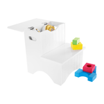 Casa si Gradina - Mobilier - Mobilier copii - Mobilier camera copiilor - Scari pentru copii cu spatiu de depozitare, alb, HURLEY - Infinity.ro