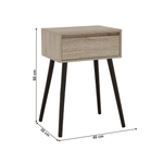 Casa si Gradina - Mobilier - Comode si corpuri - Noptiere - Noptiera / masa, stejar / negru, ALYSANDRA TYPE 1 - Infinity.ro
