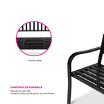 Casa si Gradina - Gradina si terasa - Mobilier exterior - Bancute de gradina - Banca de gradina cu masa, neagra, DAGNO - Infinity.ro
