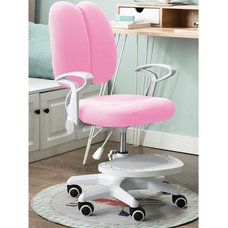 Casa si Gradina - Mobilier - Scaune si fotolii - Scaune - Scaun reglabil cu suport pentru picioare si curele, roz/alb, ANAIS - Infinity.ro