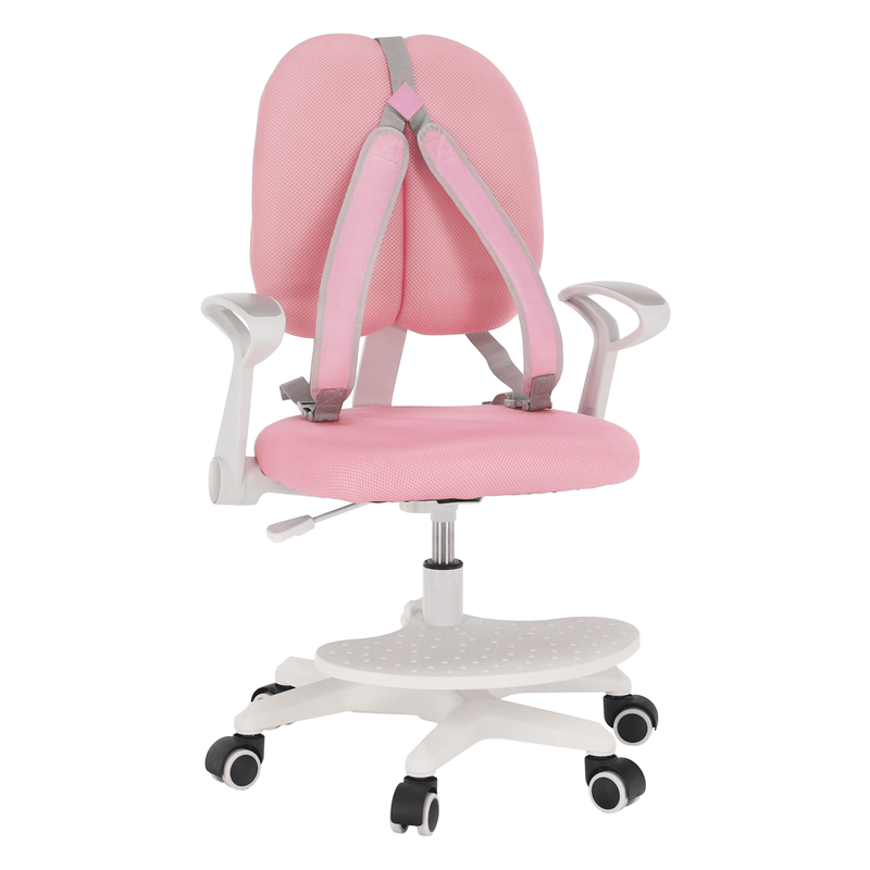 Casa si Gradina - Mobilier - Scaune si fotolii - Scaune - Scaun reglabil cu suport pentru picioare si curele, roz/alb, ANAIS - Infinity.ro
