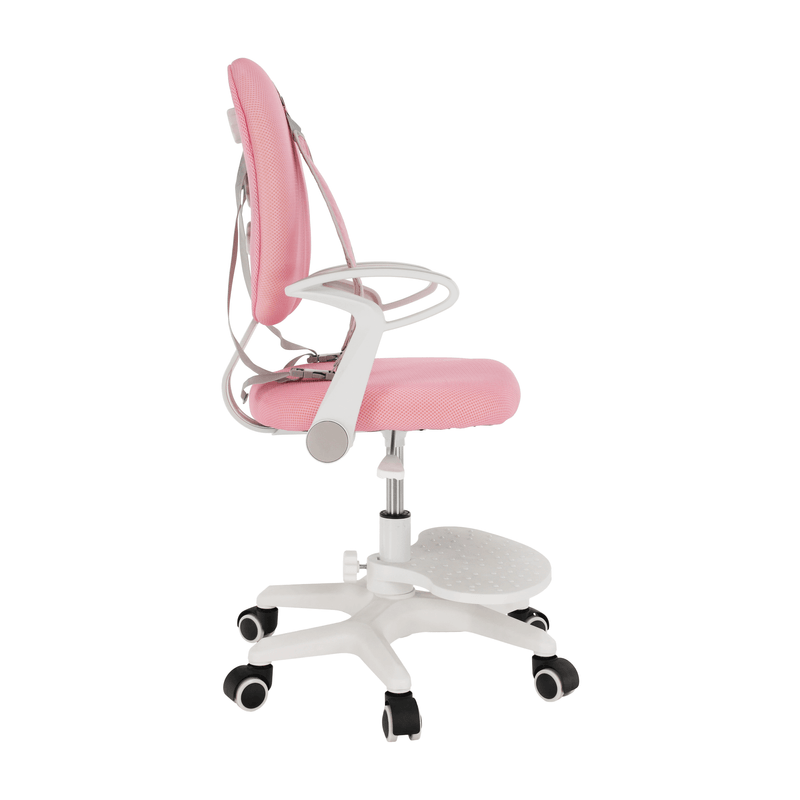 Casa si Gradina - Mobilier - Scaune si fotolii - Scaune - Scaun reglabil cu suport pentru picioare si curele, roz/alb, ANAIS - Infinity.ro