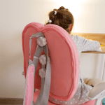 Casa si Gradina - Mobilier - Scaune si fotolii - Scaune - Scaun reglabil cu suport pentru picioare si curele, roz/alb, ANAIS - Infinity.ro