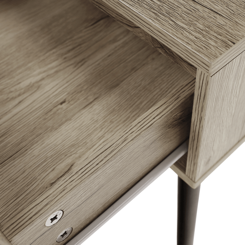 Casa si Gradina - Mobilier - Comode si corpuri - Noptiere - Noptiera / masa, stejar / negru, ALYSANDRA TYPE 1 - Infinity.ro