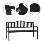 Casa si Gradina - Gradina si terasa - Mobilier exterior - Bancute de gradina - Banca de gradina cu masa, neagra, DAGNO - Infinity.ro