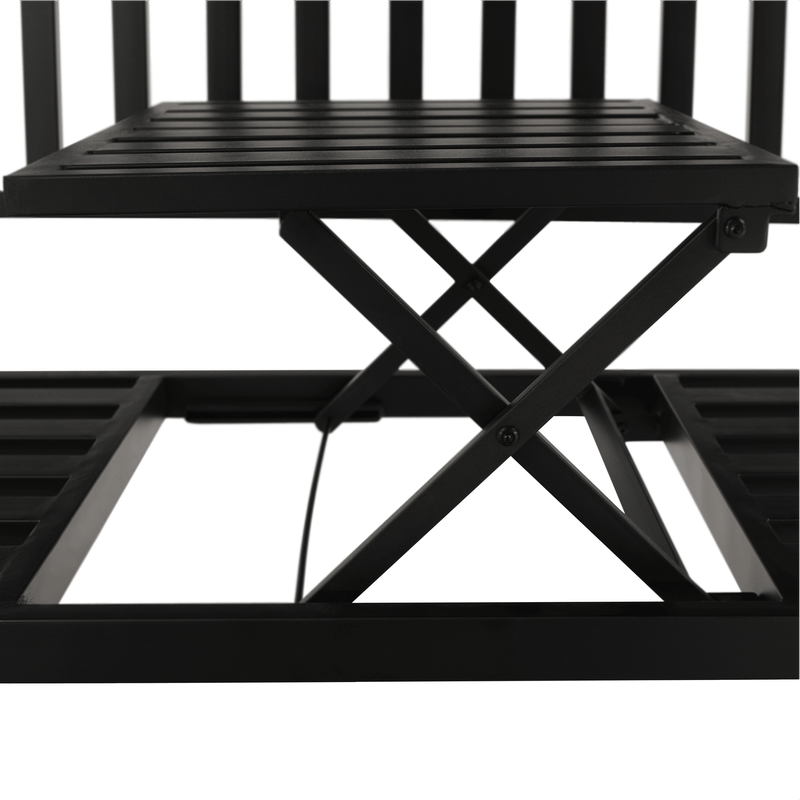Casa si Gradina - Gradina si terasa - Mobilier exterior - Bancute de gradina - Banca de gradina cu masa, neagra, DAGNO - Infinity.ro
