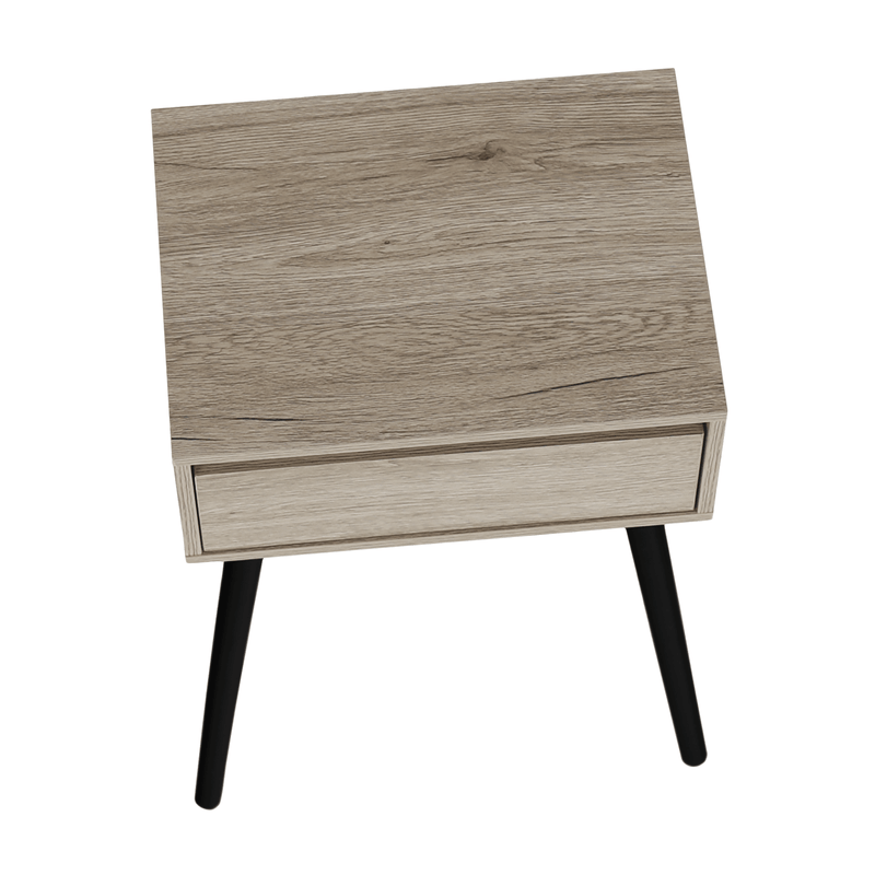 Casa si Gradina - Mobilier - Comode si corpuri - Noptiere - Noptiera / masa, stejar / negru, ALYSANDRA TYPE 1 - Infinity.ro
