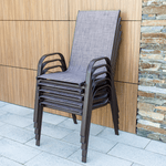 Casa si Gradina - Gradina si terasa - Mobilier exterior - Scaune si sezlonguri gradina - Scaun stivuibil, maro suvitat/maro, ALDERA - Infinity.ro