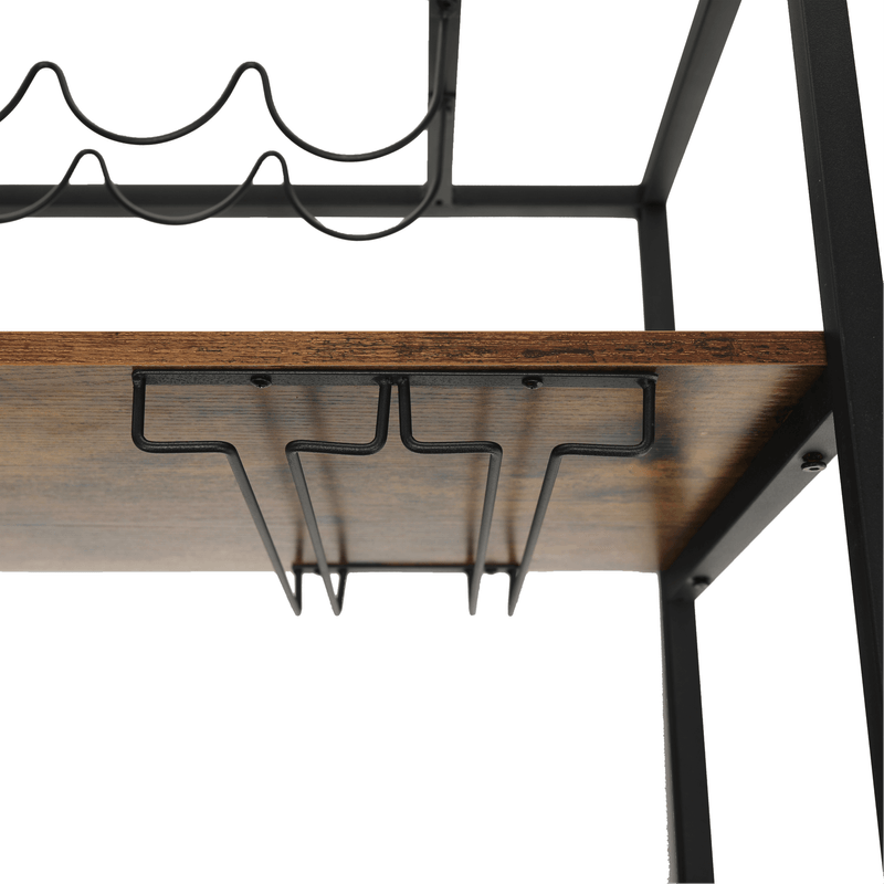 Casa si Gradina - Mobilier - Comode si corpuri - Corpuri bucatarie - Carucior de servire, stejar smoke / negru, SILVIUS - Infinity.ro