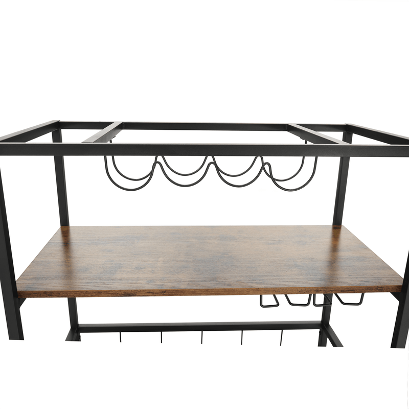 Casa si Gradina - Mobilier - Comode si corpuri - Corpuri bucatarie - Carucior de servire, stejar smoke / negru, SILVIUS - Infinity.ro