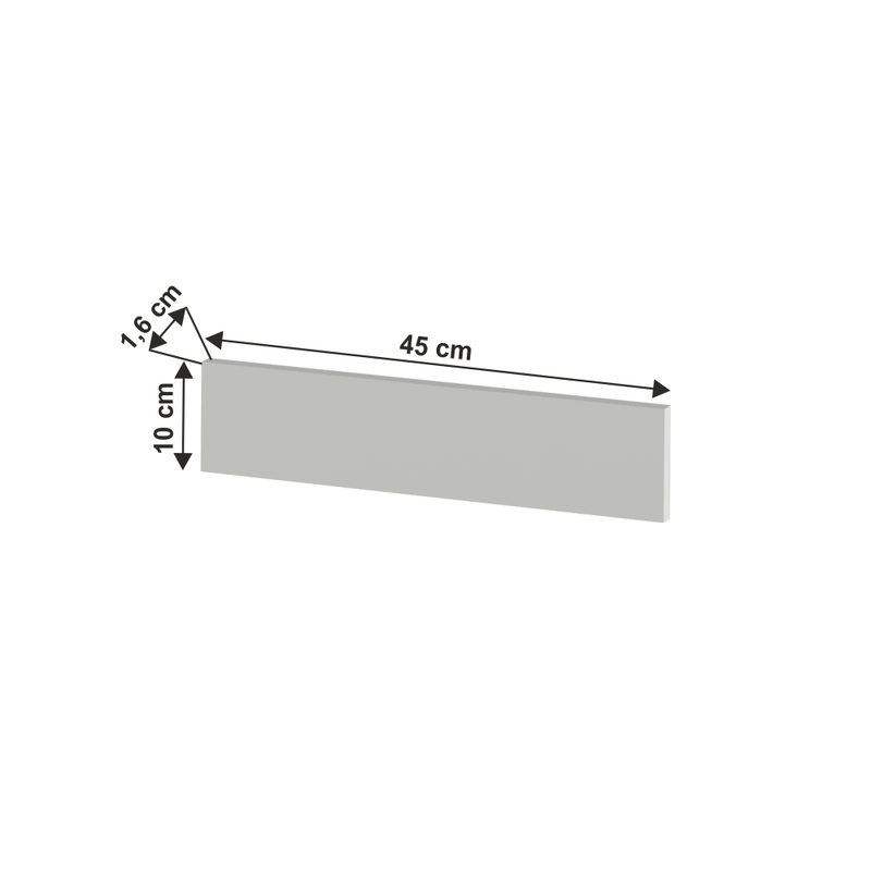 Casa si Gradina - Mobilier - Comode si corpuri - Corpuri bucatarie - Capat plinta laterala pentru dulapuri joase, alb, JULIA TYP 91 - Infinity.ro