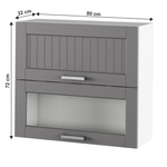 Casa si Gradina - Mobilier - Dulapuri si sifoniere - Dulapuri - Dulap superior, gri inchis/alb, JULIA TYP 13 - Infinity.ro