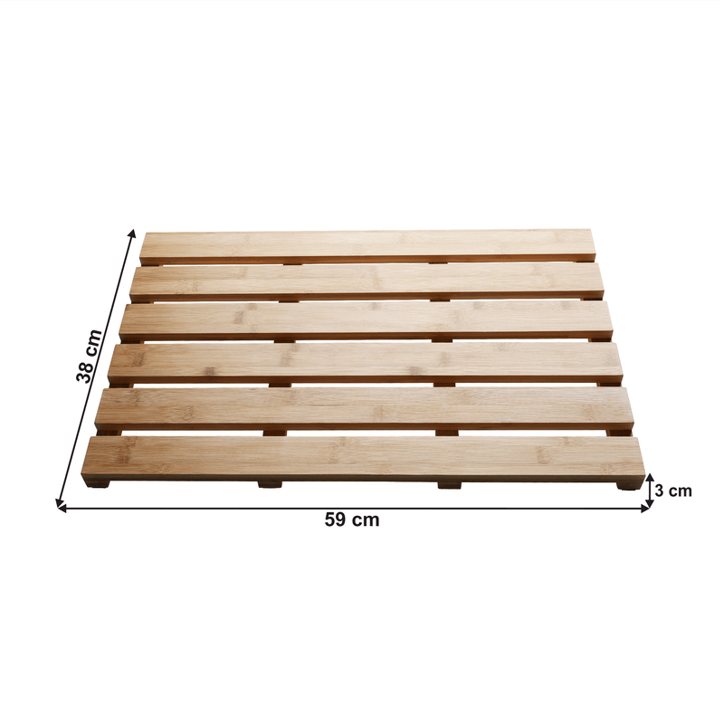 Casa si Gradina - Textile si covoare - Covoare - Covorase baie - Covor antiderapant pentru baie, bambus natural lacuit, KLERA - Infinity.ro