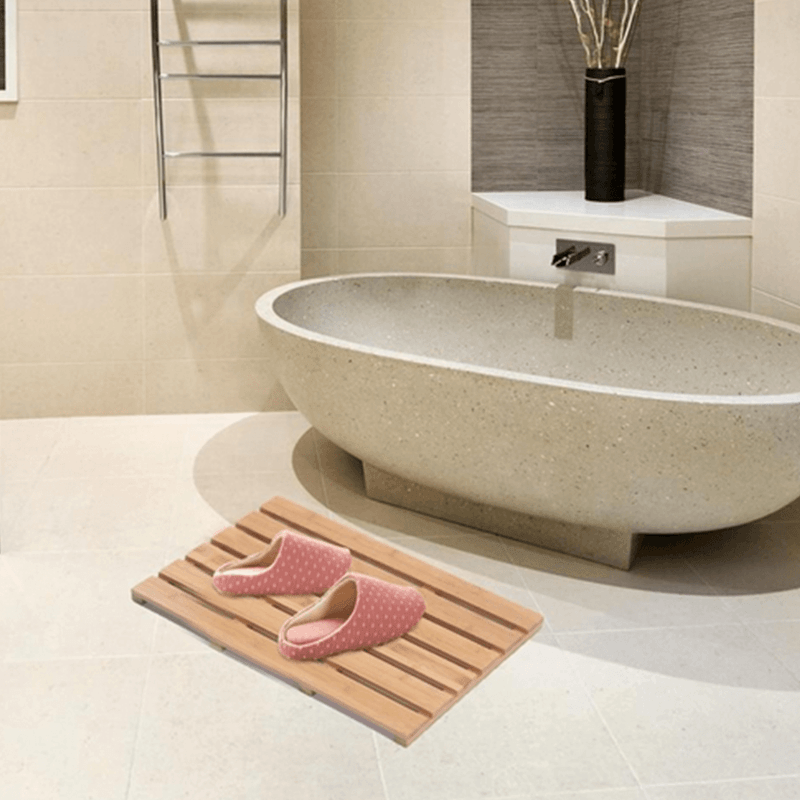 Casa si Gradina - Textile si covoare - Covoare - Covorase baie - Covor antiderapant pentru baie, bambus natural lacuit, KLERA - Infinity.ro