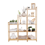 Casa si Gradina - Mobilier - Biblioteci si rafturi - Rafturi - Polita cu 4 rafturi, bambus natural, IMPEROR TYPE 2 - Infinity.ro