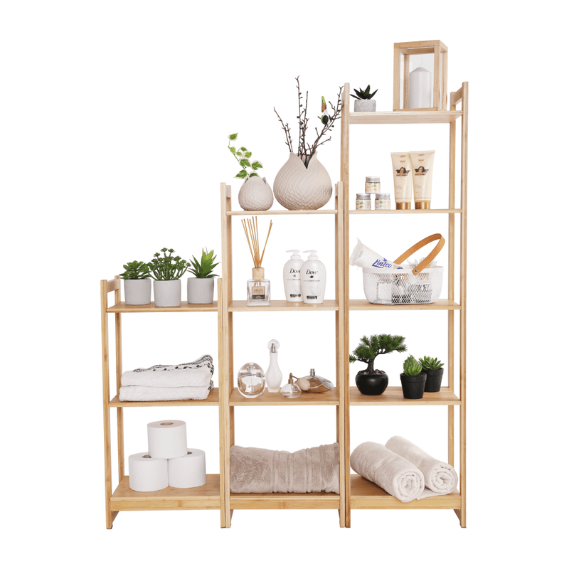 Casa si Gradina - Mobilier - Biblioteci si rafturi - Rafturi - Polita cu 4 rafturi, bambus natural, IMPEROR TYPE 2 - Infinity.ro