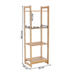 Casa si Gradina - Mobilier - Biblioteci si rafturi - Rafturi - Polita cu 4 rafturi, bambus natural, IMPEROR TYPE 2 - Infinity.ro