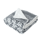 Casa si Gradina - Textile si covoare - Pături și cuverturi - Pături - Patura cu doua fete imitatie miel, motiv iarna, 150x200, MALENA - Infinity.ro