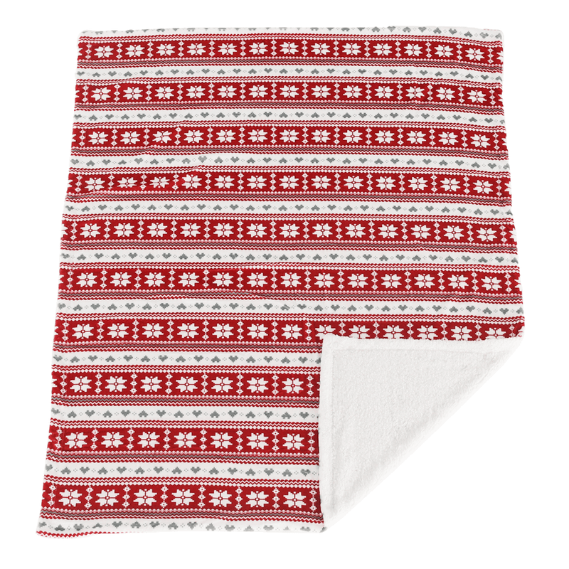 Casa si Gradina - Textile si covoare - Pături și cuverturi - Pături - Patura cu doua fete imitatie miel, model de iarna, 150x200, SAMANTE - Infinity.ro