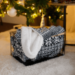 Casa si Gradina - Textile si covoare - Pături și cuverturi - Pături - Patura cu doua fete imitatie miel, motiv iarna, 150x200, MALENA - Infinity.ro