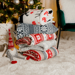 Casa si Gradina - Textile si covoare - Pături și cuverturi - Pături - Patura cu doua fete imitatie miel, motiv iarna, 150x200, MALENA - Infinity.ro