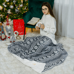 Casa si Gradina - Textile si covoare - Pături și cuverturi - Pături - Patura cu doua fete imitatie miel, motiv iarna, 150x200, MALENA - Infinity.ro