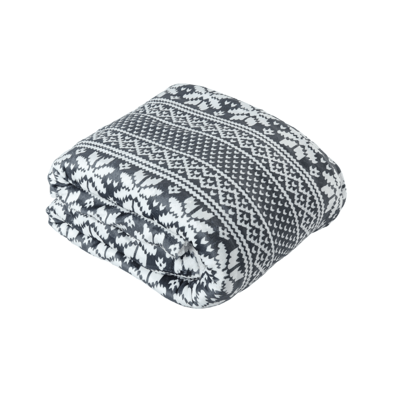 Casa si Gradina - Textile si covoare - Pături și cuverturi - Pături - Patura cu doua fete imitatie miel, motiv iarna, 150x200, MALENA - Infinity.ro
