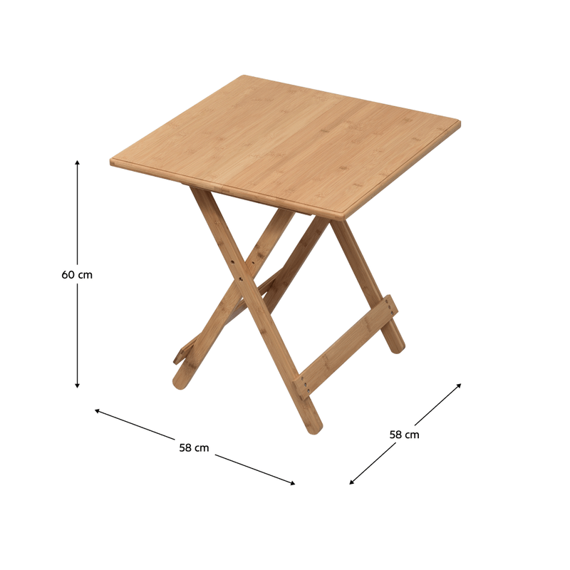 Casa si Gradina - Mobilier - Mese si birouri - Mese living - Masa, bambus natural, 58x58 cm, DENICE - Infinity.ro