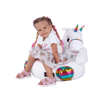 Casa si Gradina - Mobilier - Scaune si fotolii - Fotolii - Fotoliu tip sac unicorn, alb/roz/amestec de culori, BUFEL - Infinity.ro