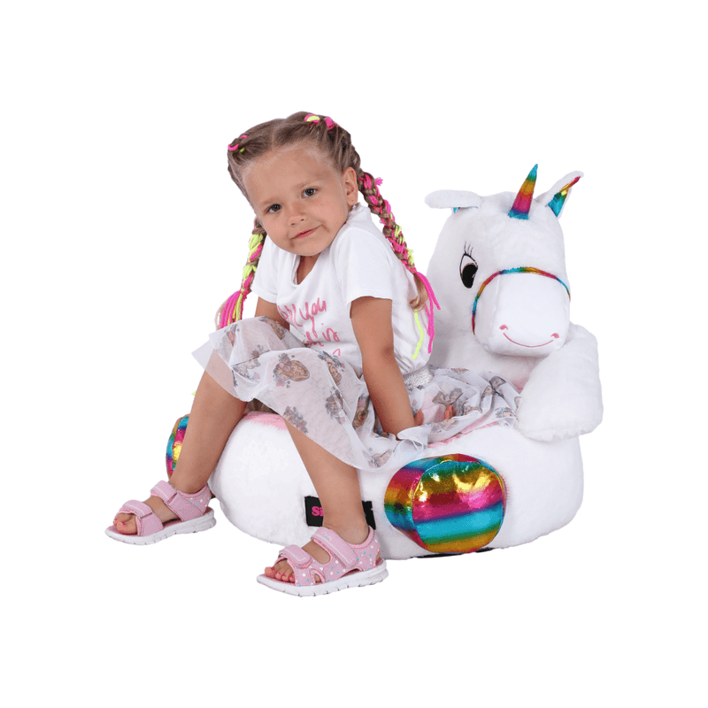 Casa si Gradina - Mobilier - Scaune si fotolii - Fotolii - Fotoliu tip sac unicorn, alb/roz/amestec de culori, BUFEL - Infinity.ro