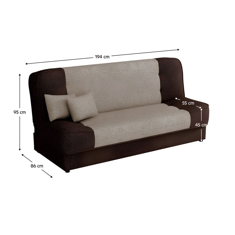 Casa si Gradina - Mobilier - Canapele si coltare - Canapele - Canapea extensibila, maro/maro deschis, ASIA NEW - Infinity.ro