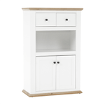 Casa si Gradina - Mobilier - Comode si corpuri - Comode - Scrin de bar MZ8, alb / stejar grand, LEON - Infinity.ro