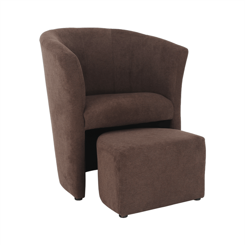Casa si Gradina - Mobilier - Scaune si fotolii - Fotolii - Fotoliu de club cu taburet, maro, ROSE - Infinity.ro