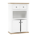 Casa si Gradina - Mobilier - Comode si corpuri - Comode - Scrin de bar MZ8, alb / stejar grand, LEON - Infinity.ro