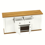 Casa si Gradina - Mobilier - Comode si corpuri - Comode - Scrin MZ9, alb / stejar grand, LEON - Infinity.ro