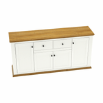 Casa si Gradina - Mobilier - Comode si corpuri - Comode - Scrin MZ9, alb / stejar grand, LEON - Infinity.ro