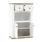 Casa si Gradina - Mobilier - Comode si corpuri - Comode - Scrin de bar MZ8, alb / stejar grand, LEON - Infinity.ro