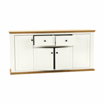 Casa si Gradina - Mobilier - Comode si corpuri - Comode - Scrin MZ9, alb / stejar grand, LEON - Infinity.ro
