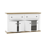 Casa si Gradina - Mobilier - Comode si corpuri - Comode - Scrin MZ10, alb / stejar grand, LEON - Infinity.ro