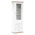 Casa si Gradina - Mobilier - Dulapuri si sifoniere - Dulapuri - Vitrina MZ4, alb / stejar grand, LEON - Infinity.ro