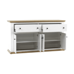 Casa si Gradina - Mobilier - Comode si corpuri - Comode - Scrin MZ10, alb / stejar grand, LEON - Infinity.ro