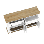 Casa si Gradina - Mobilier - Comode si corpuri - Comode - Scrin MZ10, alb / stejar grand, LEON - Infinity.ro