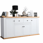 Casa si Gradina - Mobilier - Comode si corpuri - Comode - Scrin MZ9, alb / stejar grand, LEON - Infinity.ro