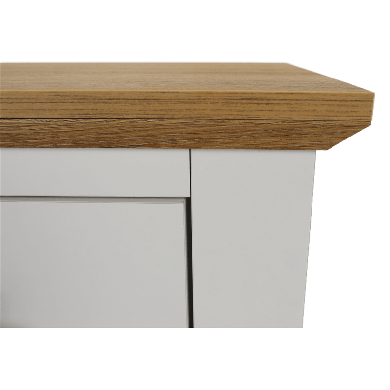 Casa si Gradina - Mobilier - Comode si corpuri - Comode - Scrin de bar MZ8, alb / stejar grand, LEON - Infinity.ro