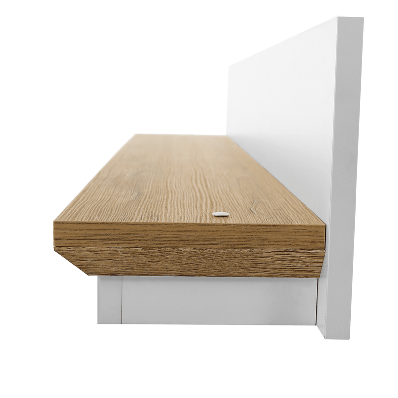 Casa si Gradina - Mobilier - Biblioteci si rafturi - Rafturi - Polita MZ18, alb / stejar grand, LEON - Infinity.ro