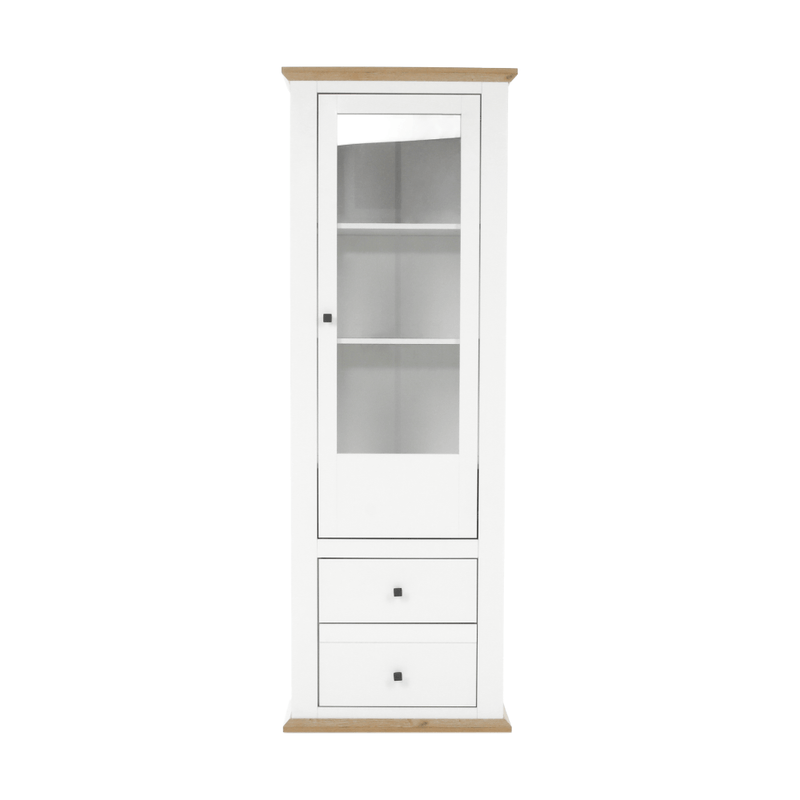 Casa si Gradina - Mobilier - Dulapuri si sifoniere - Dulapuri - Vitrina MZ4, alb / stejar grand, LEON - Infinity.ro