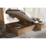 Casa si Gradina - Mobilier - Paturi si accesorii - Paturi - Pat MZ21, stejar grand, LEON - Infinity.ro